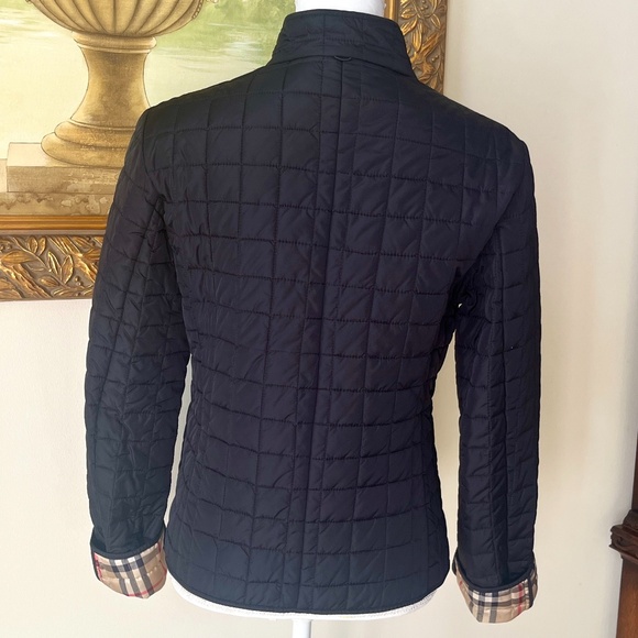 Burberry London Womens Quilted Black Lightweight Jacket Size 6 - Picture 6 of 7